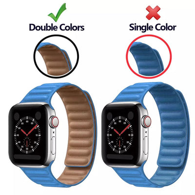 Leather Link Watch band